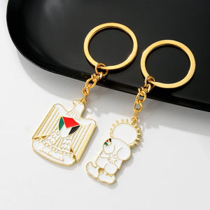 Zinc Alloy Geometric Handala Boy Keychain Bird Shape Charm Chain Pendant Keyring Packback Hangings Key Holder Jewelry for Women