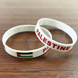 2pcs Palestine Flag Silicone Bracelet