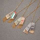 HNSP Stainless Steel Palestine Scarf Necklace Pendant For Women Jewelry palestinian Accessories