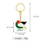 Zinc Alloy Geometric Handala Boy Keychain Bird Shape Charm Chain Pendant Keyring Packback Hangings Key Holder Jewelry for Women