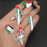 5pcs Mixed Enamel Ethnic Style enamel Map Alloy Pendant DIY Charms Earrings Necklace Jewelry Metal Accessories M2212